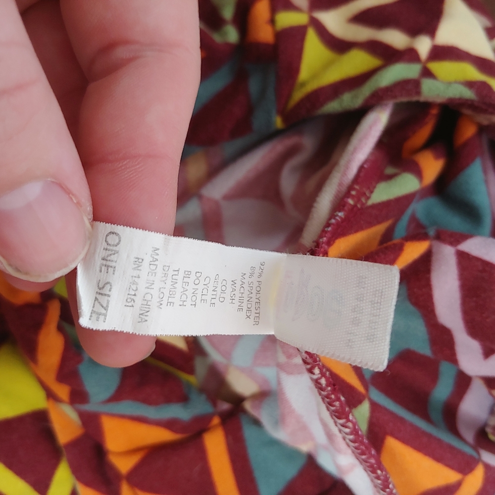 Lularoe Pattern Soft Stretch Os One Size Leggings… - image 2